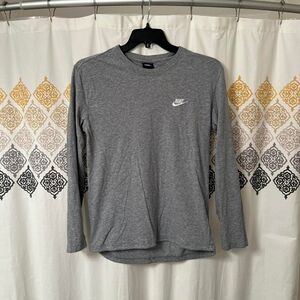 Grey Nike long sleeve embroidered shirt